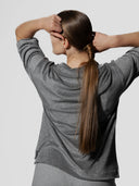 MIA Shirt aus Viskose-Frottee in Grau