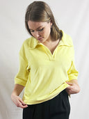 MIA Shirt aus weichem Bio-Frottee in soft yellow