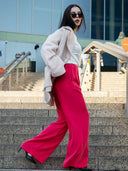 FENJA Hose – Wide Leg-Pant in leuchtendem Cherry Red