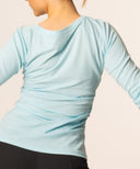 JELLA Shirt -  mit Drapierung in Aqua