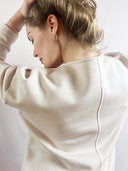 Frida half-zip fleece made from organic cotton écru