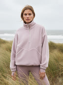 Frida half-zip fleece made from organic cotton écru