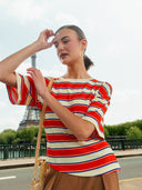 JULIE T-Shirt mit Streifen aus Viskose