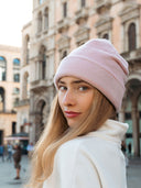 Beanie Hanna aus weichem Baumwoll-Fleece