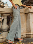 CLEO Hose aus weicher Bio-Baumwolle in grau