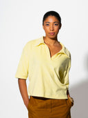 MIA Shirt aus weichem Bio-Frottee in soft yellow