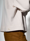 Frida half-zip fleece made from organic cotton écru