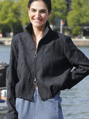 Hochwertiger Blouson INK mit Wolle in Nachtblau
