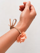Florales Armband Blume in Schwarz