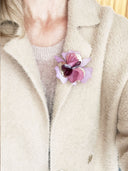 Blumenbrosche Orchidee in Mauve