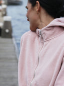 EMBER Fleece-Jacke aus Bio-Baumwolle in Dusty Pink