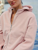 EMBER Fleece-Jacke aus Bio-Baumwolle in Dusty Pink