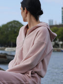 EMBER Fleece-Jacke aus Bio-Baumwolle in Dusty Pink