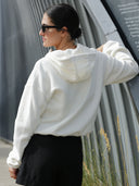 EMBER Fleece-Jacke aus Bio-Baumwolle in Off-White