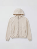 EMBER Fleece-Jacke aus Bio-Baumwolle in Off-White
