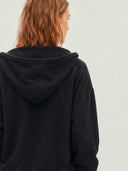 EMBER Fleece-Jacke aus Bio-Baumwolle in schwarz
