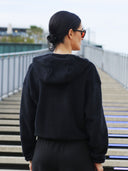 EMBER Fleece-Jacke aus Bio-Baumwolle in schwarz