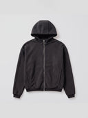 EMBER Fleece-Jacke aus Bio-Baumwolle in schwarz