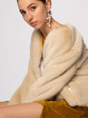 Fake Fur-Jacke JANNA in beige