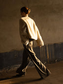 Liv fleece jacket super soft made of organic cotton écru