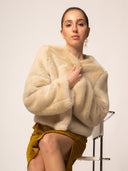 Fake Fur-Jacke JANNA in beige