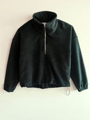 Frida half-zip fleece made from organic cotton black