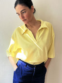 MIA Shirt aus weichem Bio-Frottee in soft yellow