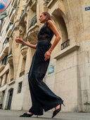 FENJA Hose – Wide Leg-Pant in Schwarz