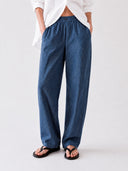FENJA WIDE LEG PANTS IN TENCEL black