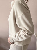 Frida half-zip fleece made from organic cotton écru