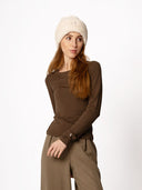 Shirt ELLE Soft Longsleeve in Cocoa