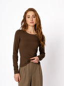 Shirt ELLE Soft Longsleeve in Cocoa