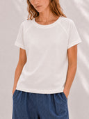 Smilla T-Shirt aus weicher Pima-Baumwolle in off-white