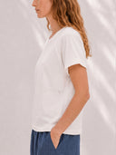 Smilla T-Shirt aus weicher Pima-Baumwolle in off-white
