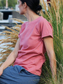 TARA T-Shirt mit recycelter Baumwolle in burnt red