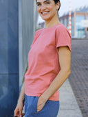 TARA T-Shirt mit recycelter Baumwolle in burnt red