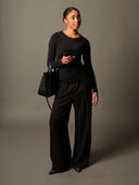 FENJA WIDE LEG PANTS IN TENCEL black