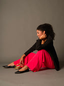 FENJA Hose – Wide Leg-Pant in leuchtendem Cherry Red