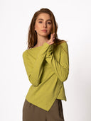 ALVA Shirt – tailliert und asymmetrisch in Lime