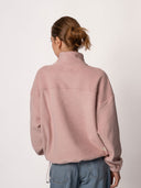 Half-Zip FRIDA – Fleecepulli aus Bio-Baumwolle in Dusty Pink
