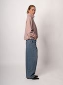 Half-Zip FRIDA – Fleecepulli aus Bio-Baumwolle in Dusty Pink