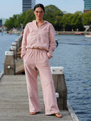 Frida half-zip fleece made from organic cotton écru