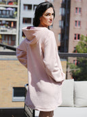 Loungewear-Kleid Pearl aus weichem Baumwoll-Fleece in Dusty-Pink