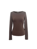 Shirt ELLE Soft Longsleeve in Cocoa