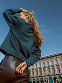 Sweatshirt JOY aus Bio-Baumwoll-Sweat in petrol