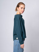 Frida half-zip fleece made from organic cotton écru