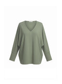 TESS V-Neck Shirt – locker und fließend in Sage